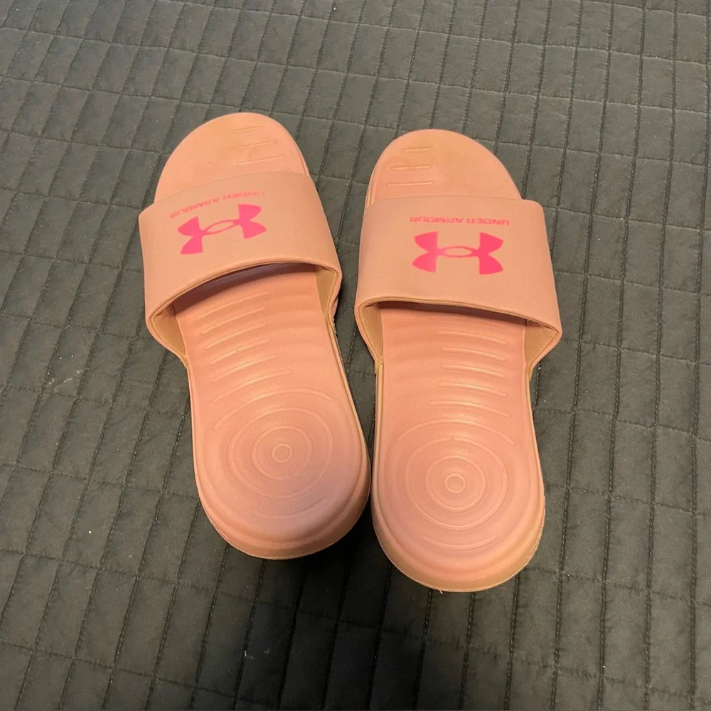 Under Armour Pink Slide Sandals. Women’s size 10. VGUC. Summer beach - Picture 1 of 10